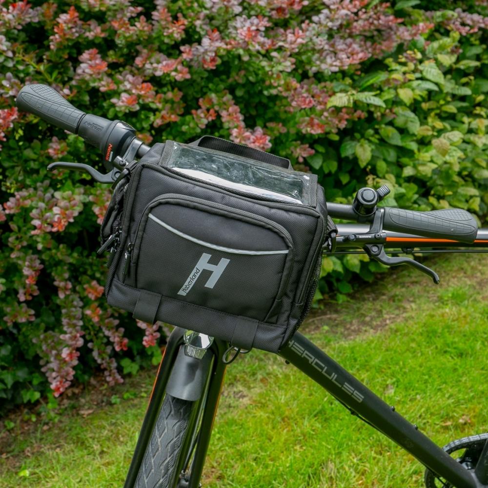 Haberland Lenkertasche 6l Bottle schwarz - praktische E-Bike-Lenkerlösung mit KLICKfix