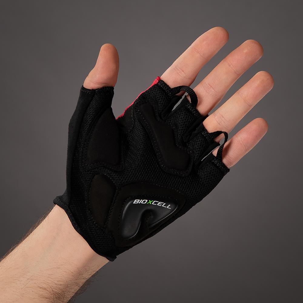 CHIBA BioXCell Air - Radhandschuhe kurz, rot, L, atmungsaktiv mit Gelpolster