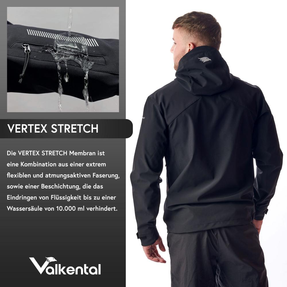 Valkental Herrenjacke Softshell M schwarz