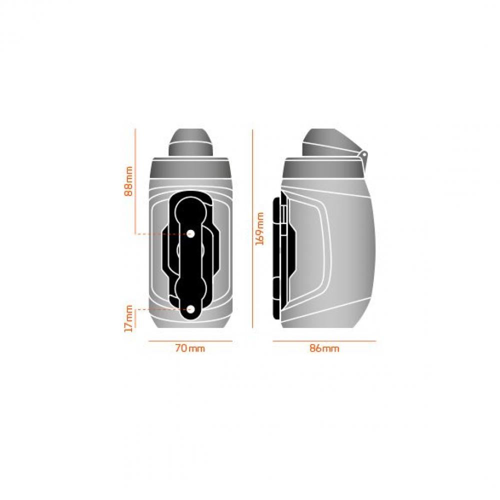 Fidlock TWIST Bottle 450 ml mit Bike Base kompakte, magnet-mechanische Trinkflasche für enge Fahrradrahmen, BPA-frei, spülmaschinengeeignet, inklusive Staubschutzkappe