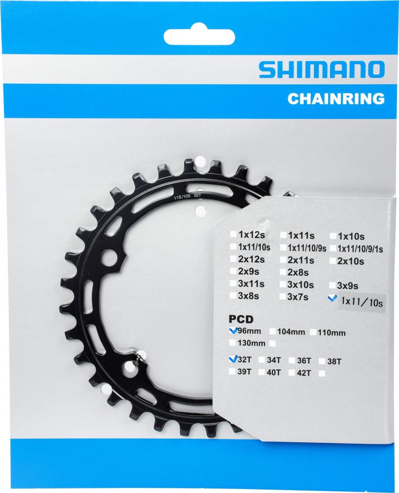 SHIMANO DEORE FC-M5100 Kettenblatt 32 Zähne für MTB 1x11/10-fach Antriebe, 96mm PCD.