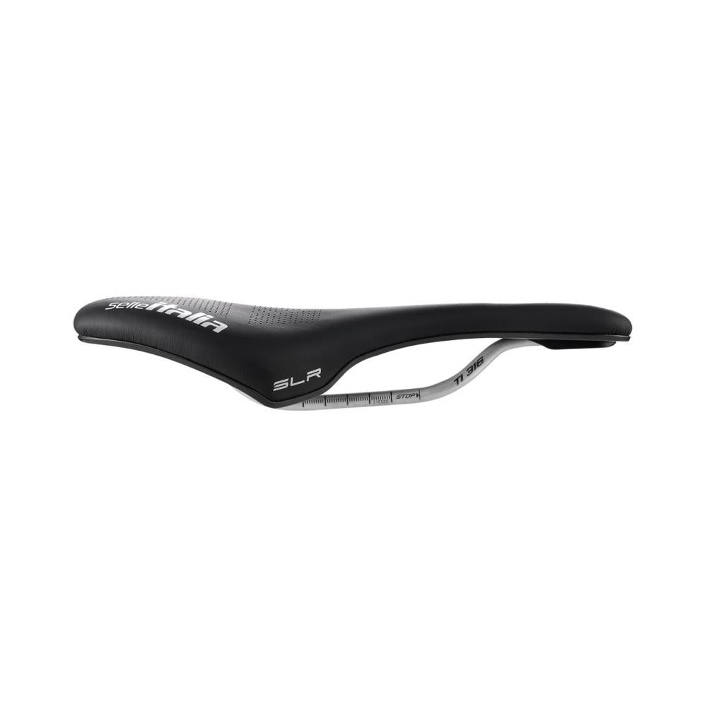 Selle Italia SLR Boost Lady TI 316 Superflow S3 - schwarzer Damen-Sattel mit Gel-Polster