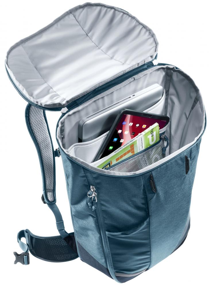 Deuter Rotsoord 25+5 Fahrradrucksack - Volumenerweiterung mit Regenhülle für Pendler