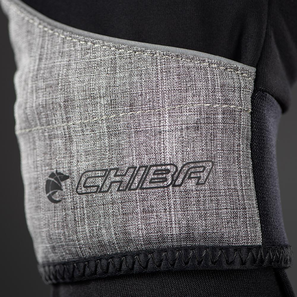 CHIBA Overflap Light - Radhandschuhe L hellgrau, wind- & wasserdicht, Thermofleece, Touchfinger