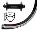 Bike-Parts Laufrad|Vorderrad 13-622 Tiagra schwarz Schnellspanner 32-Loch Exal XR-1 schwarz|silber ohne Ösen Nirosta-Speichen schwarz DD