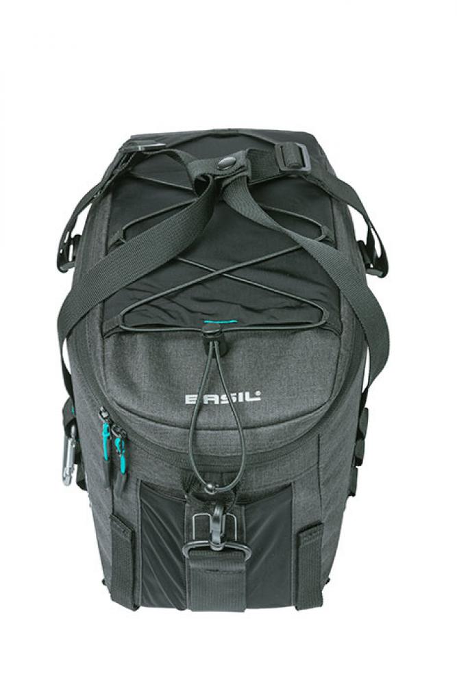 Schwarze Basil Discovery 365D Trunkbag M Gepäckträgertasche, 9l, 36x16x20 cm.