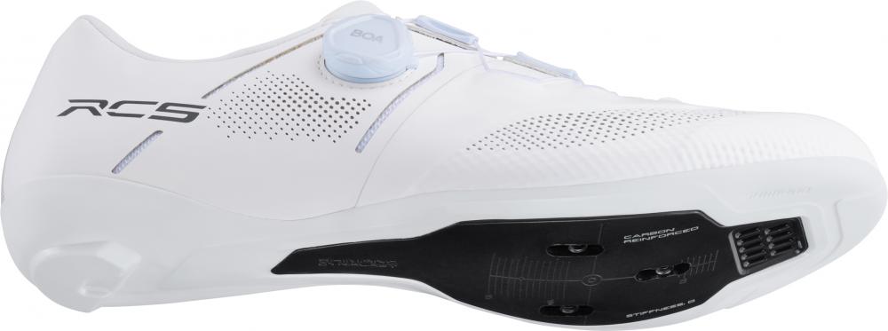 SHIMANO Fahrradschuhe RC503 Herren/Damen Road SPD-SL Fahrradschuhe Größe 48 breit, Weiß