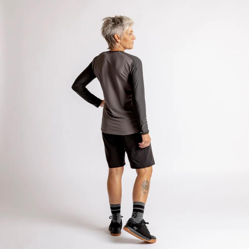 IXS Sports Division iXS Flow XTG Women's Long Sleeve Henley 40 graphite/black - wetterfestes Bike-Langarmshirt