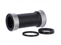 SRAM DUB Pressfit Road Wide 86,5mm Stahl Innenlager mit Spacern auf weißem Hintergrund für effiziente Kraftübertragung.