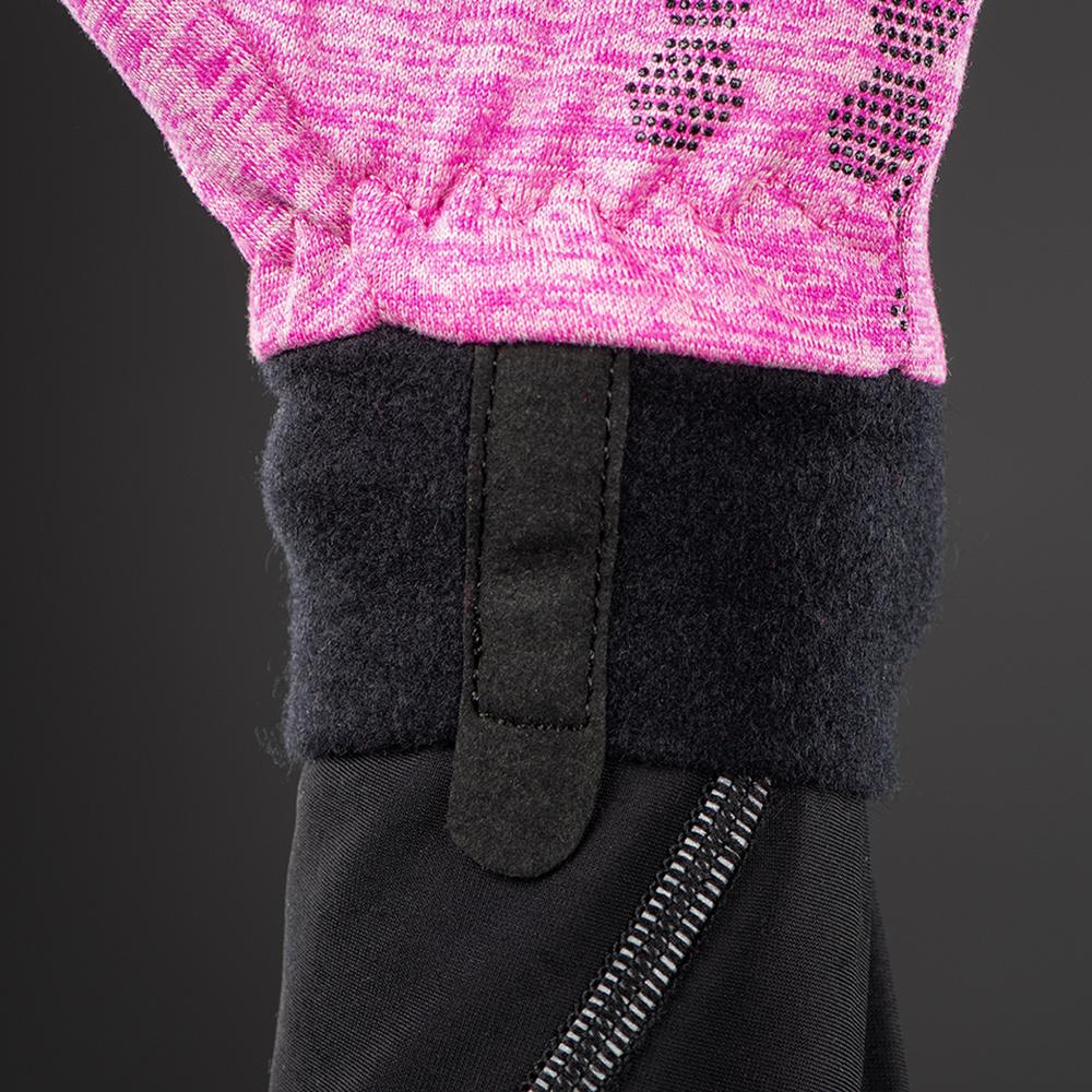 CHIBA Allround Light - Fahrradhandschuhe XS pink, Polartec-Fleece, Touchfunktion, reflektierend