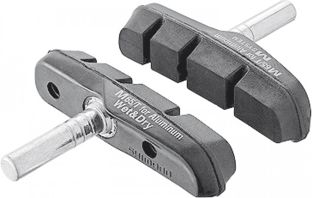 Shimano M65T Bremsschuh-Satz für Cantileverbremsen, Wet&Dry, für Aluminiumfelgen.