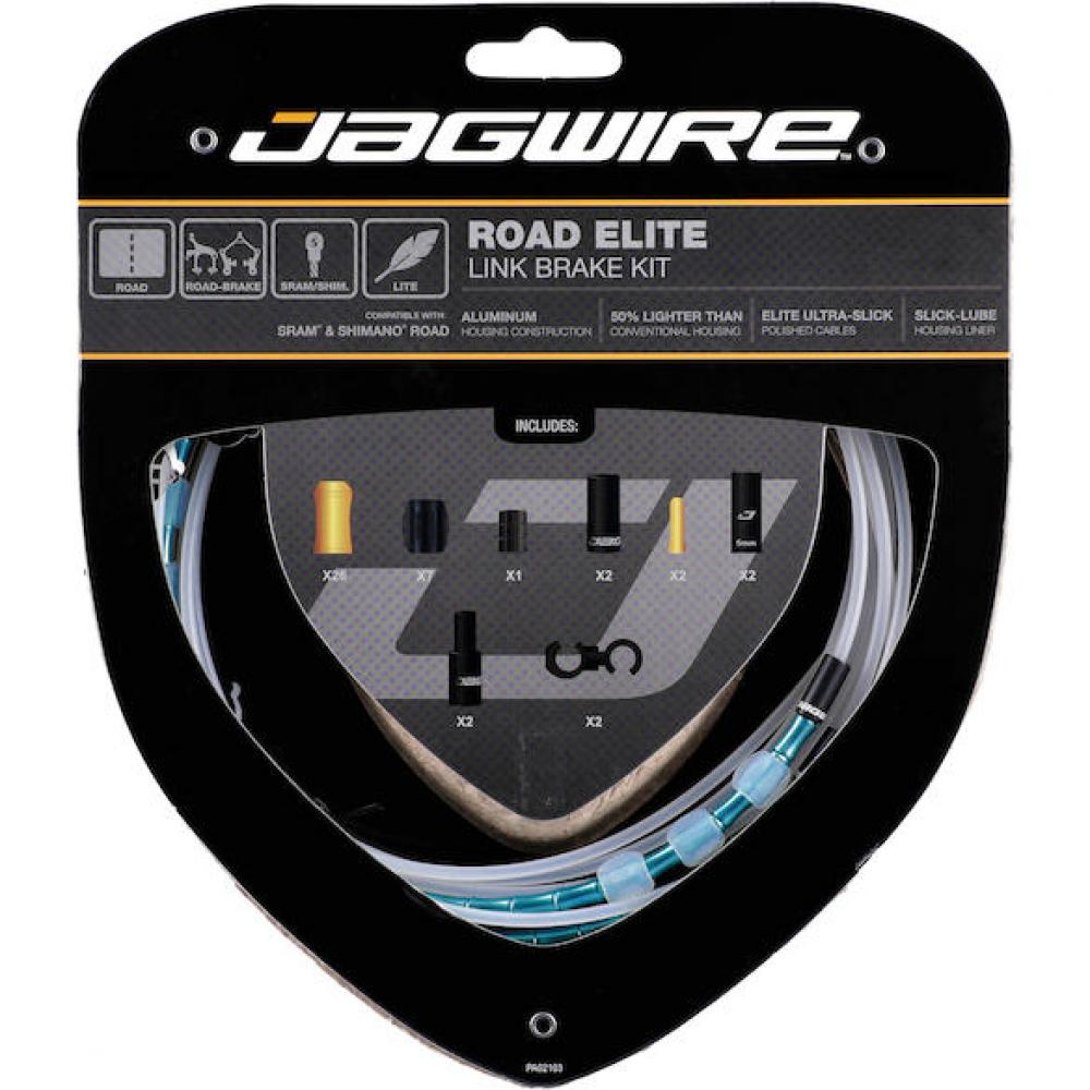 Jagwire Bremszugset Road Elite Link Standardlänge Ltd. Celeste - präzises Bremsupgrade
