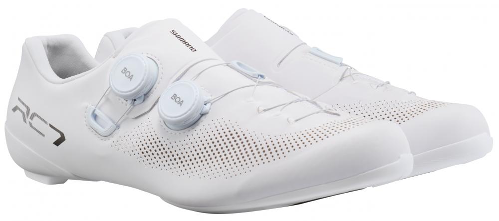 SHIMANO Fahrradschuhe RC703 Herren/Damen Road SPD-SL Typ Fahrradschuhe Größe 50 Weiß