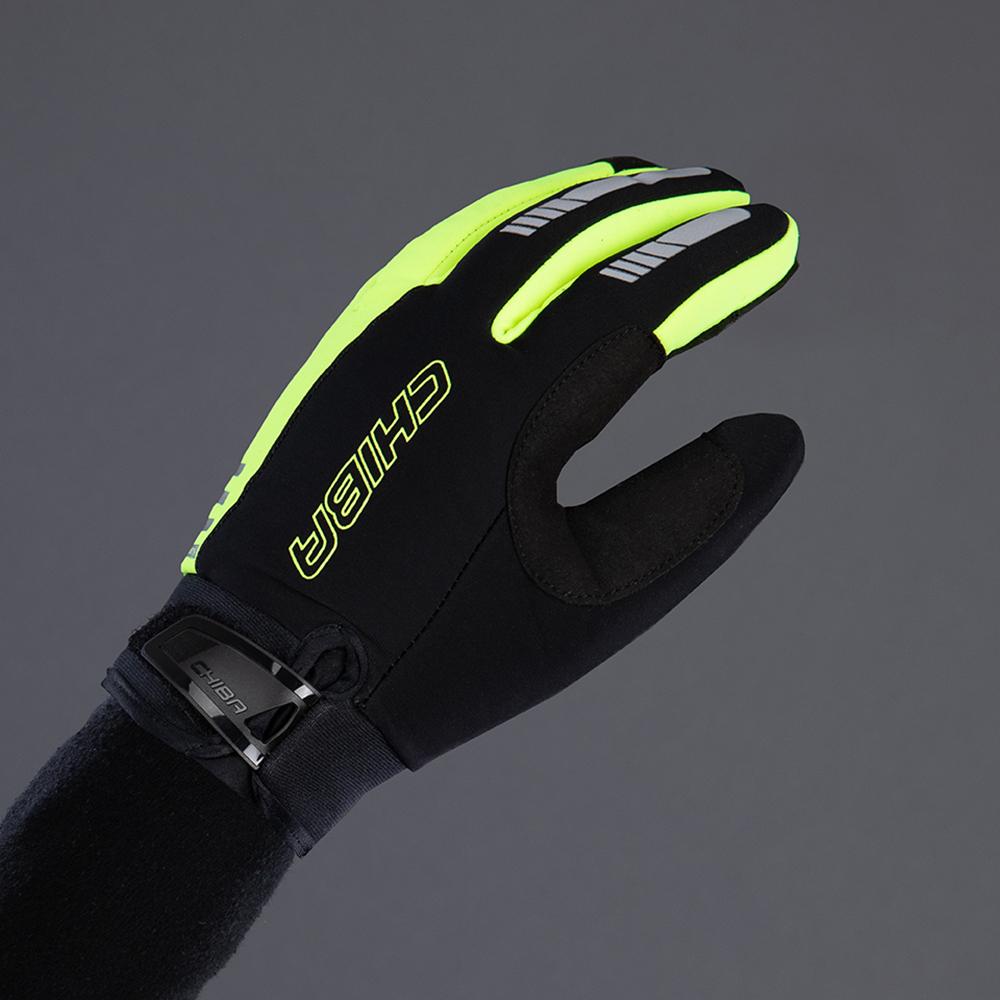 CHIBA Competition Plus - Radhandschuhe neongelb, Größe 8,5, winddicht & atmungsaktiv