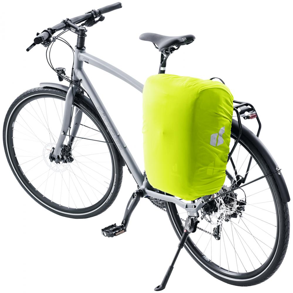 Deuter Valbona 20+5 Fahrradtasche 25 Liter Graphite - wasserdicht mit Roll-Top und Regenhülle