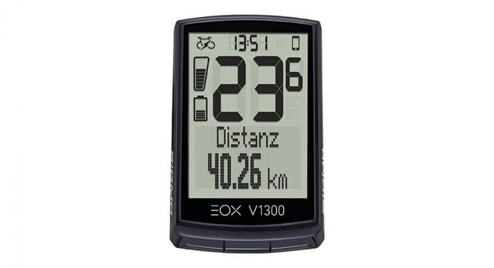 Sigma EOX VIEW 1300 E-Bike-Computer Schwarz - Kabelloses Display mit Komoot-Navigation
