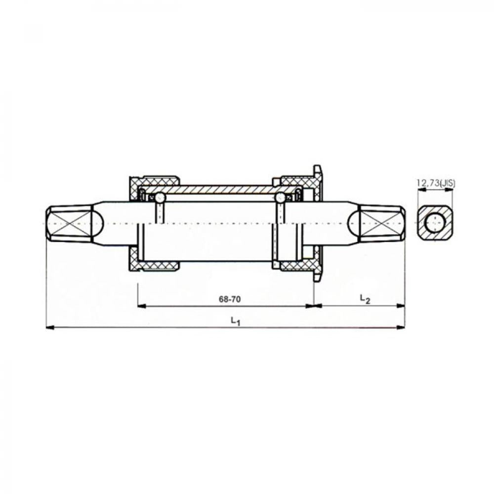 NECO Innenlager 127,5 - 68 mm BSA Alu-Schalen