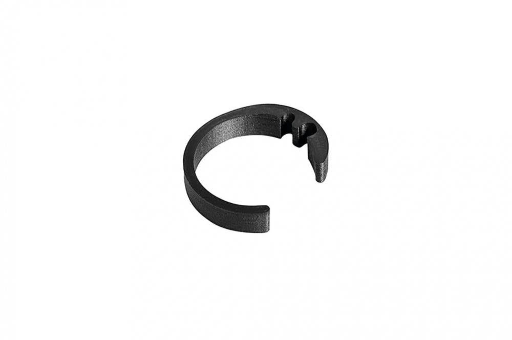 Schwarze Westphal Lenkerklammer Clampsy 816 28mm 2fach für 3,3+4,3mm Fahrradkabel.