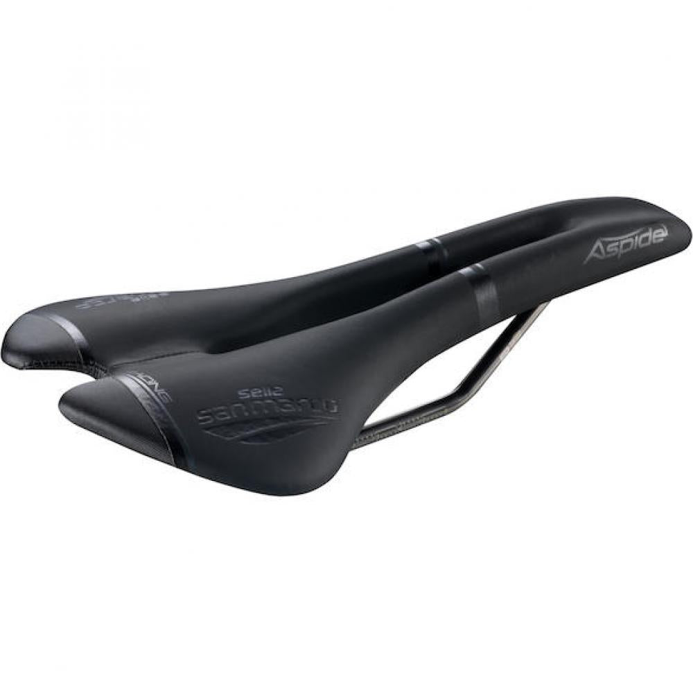 Selle San Marco Sattel Aspide Racing 142 x 277 mm Schwarz - leichter Rennradsattel mit Top-Komfort