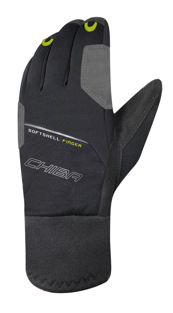 CHIBA Softshell Finger - Radhandschuhe, winddicht & atmungsaktiv, Größe 7,5