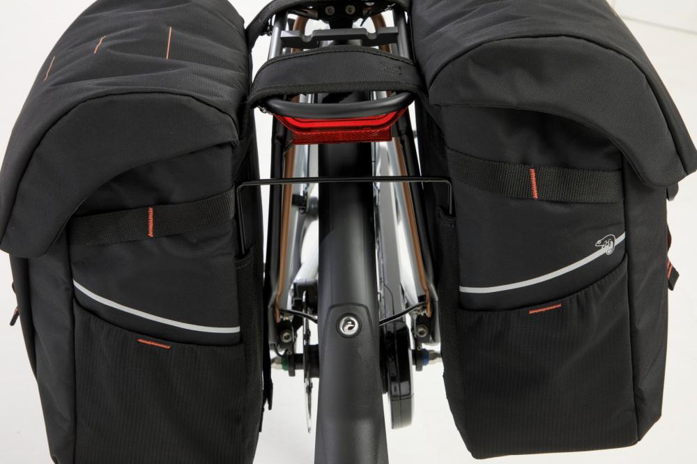 New Looxs Doppelpacktasche Vigo Double Black Orange 2x 18 l Orange - geräumige Gepäckträgertasche