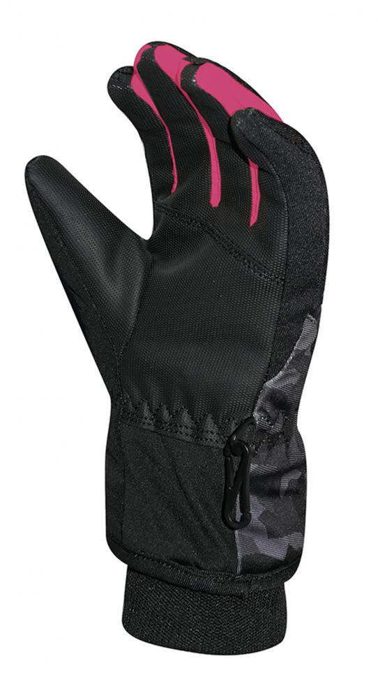 CHIBA Snow Flash - wasserdichte Kinder-Winterhandschuhe, Größe 6, Tarn/pink