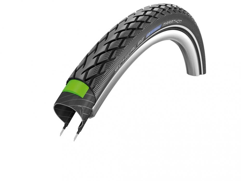 2x Schwalbe Reifen MARATHON 28x1.25 + 2x AV17 + 1x Reifenheber + 1x Reflexband