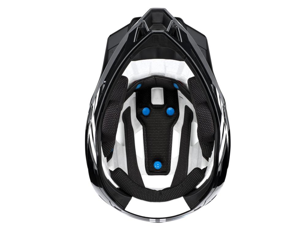 100% Trajecta helmet w/Fidlock L black/white - leichter Fullface-Helm mit Top-Belüftung