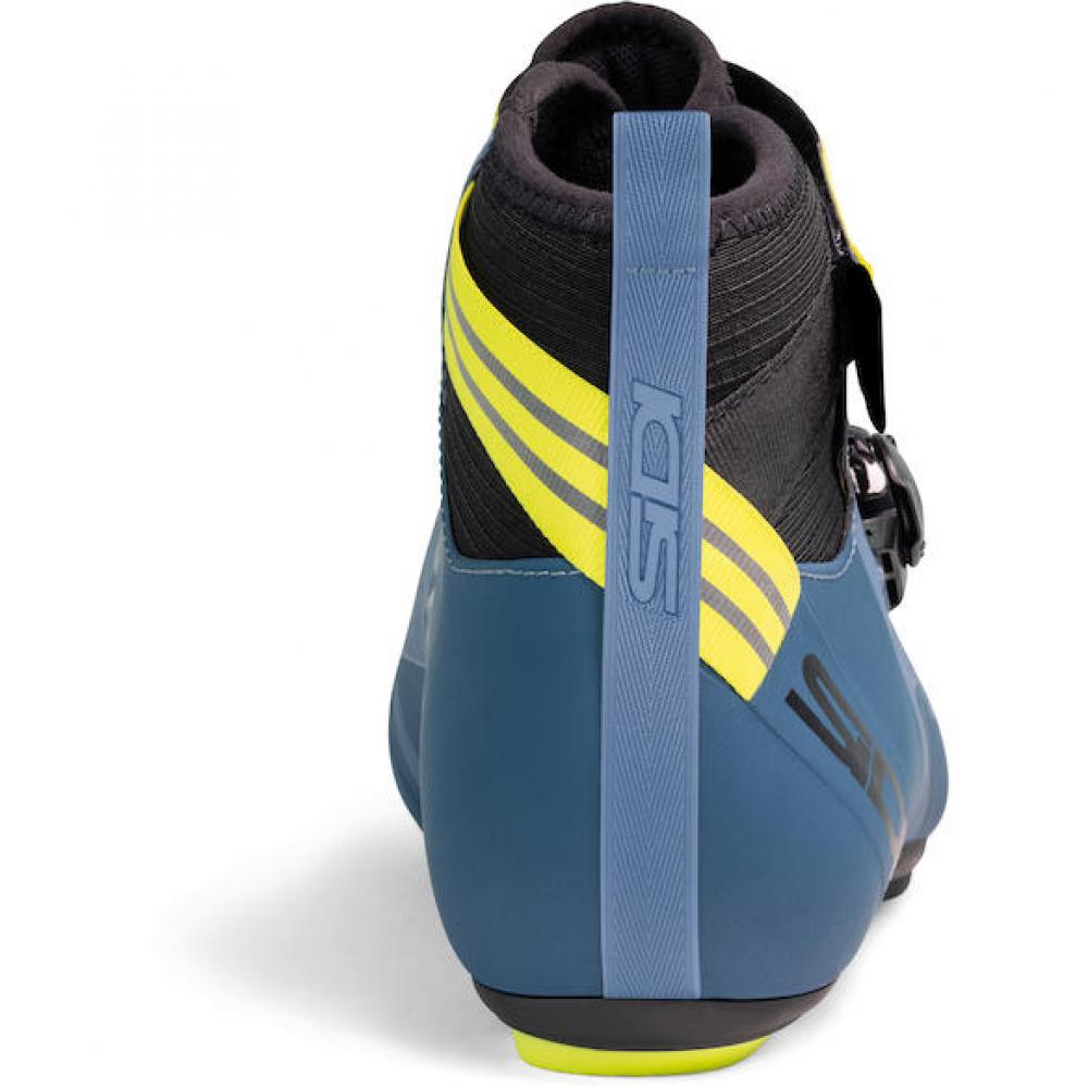 Sidi ROAD Nix navy/yellow fluo 38 Blau/neongelb - warmer Rennradschuh mit Steifigkeitsindex 9