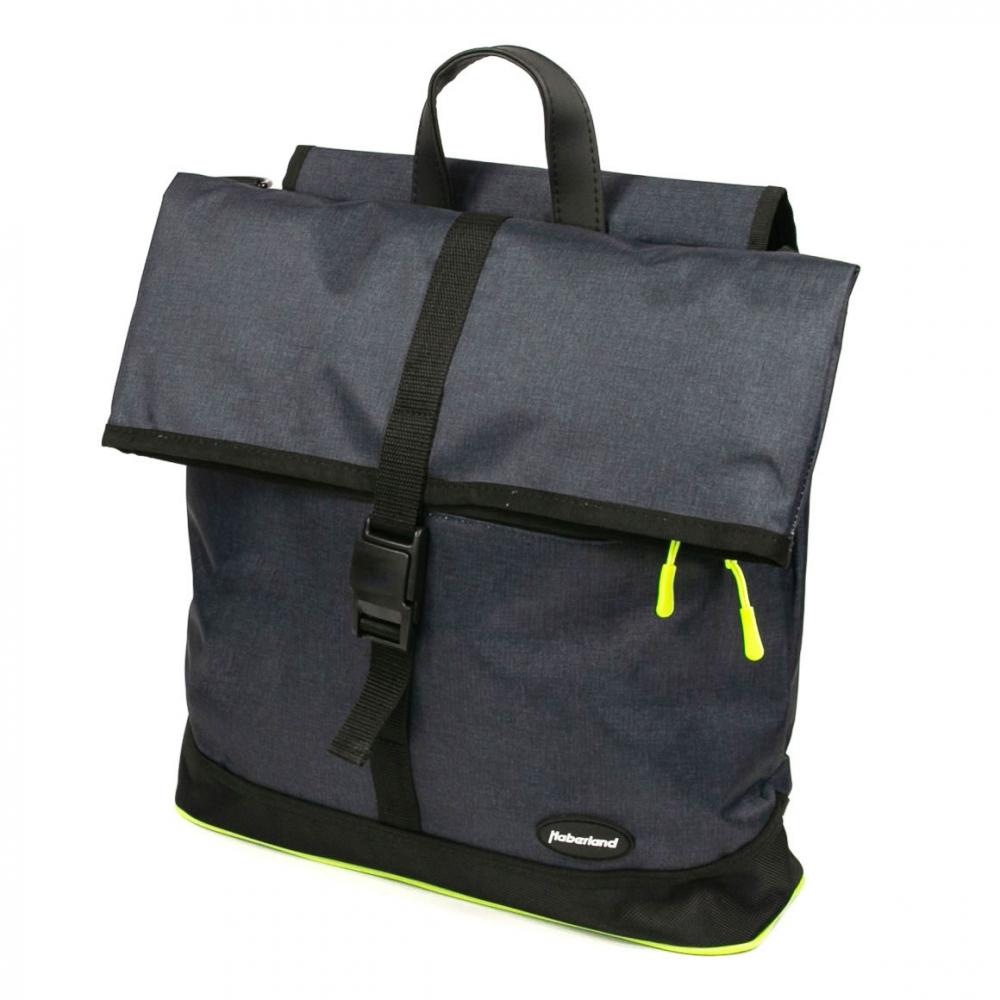 Haberland Shoppertasche eMotion - anthrazit/grün - praktische Fahrrad-Shopper-Tasche