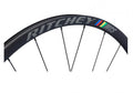Ritchey WCS Zeta Disc Laufradsatz 700C schwarz, Tubeless Ready, mit farbigem WCS Logo und Speichen.