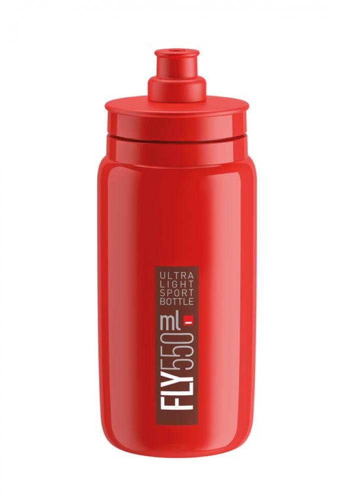 Rote Elite FLY 550ml Ultraleicht Sport Trinkflasche auf weißem Hintergrund.