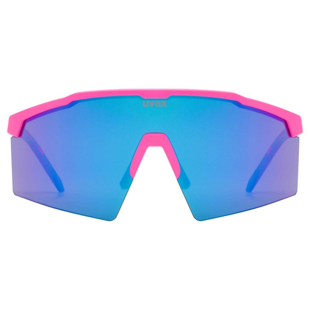 uvex Flowline Pink Matt - Mirror Blue Sonnenbrille, Einheitsgröße