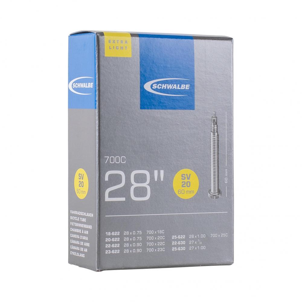 Schwalbe SV20 Extra Light Fahrradschlauch 28 Zoll SV 60 mm