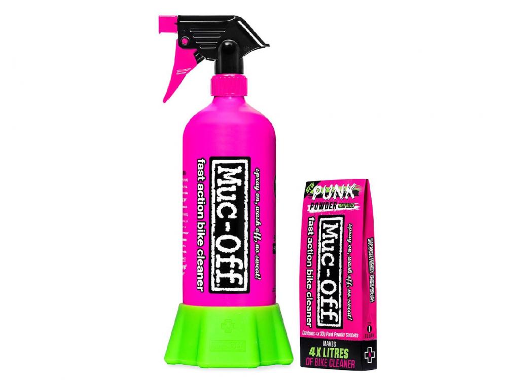 Muc-Off Bottle For Life Bundle mit 4x Punk Powder - Nachhaltiges Fahrrad-Reinigungsset