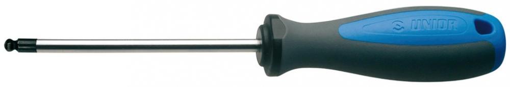 Unior Schraubendreher für Innensechskant 4mm mit Kugelkopf und 3-Komponenten Griff.