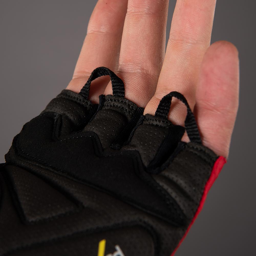 CHIBA Gel Comfort - Radhandschuhe XXL rot, Gelpolster, atmungsaktiv, Kurzfinger