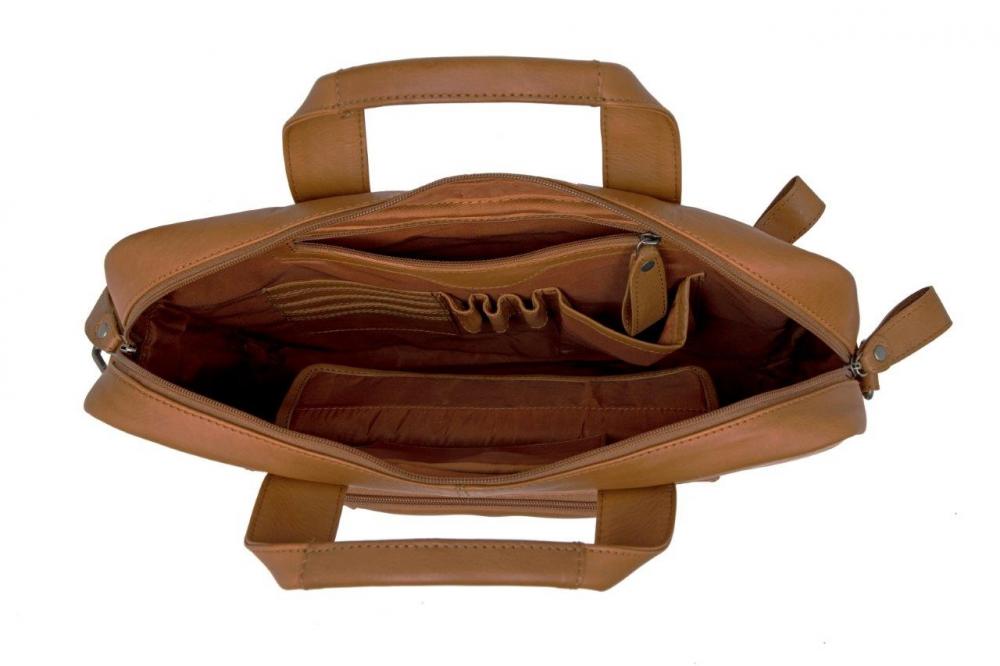 New Looxs Radtasche Luko Leather Cognac 15 Zoll - elegante Bike-Office-Tasche