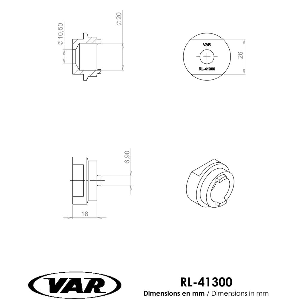 VAR VAR Kassetten/Zahnkränze Freilaufkörperabzieher RL-41300 für Suntour Sachs Aris Maillard 700