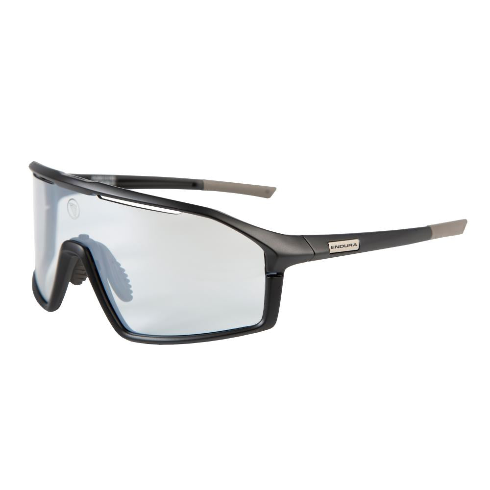 Endura Gabbro II Photochrom Sportbrille - TR90-Rahmen, selbsttönendes REVO-Glas Cat 1-3, Mattschwarz, inkl. Etui & UV-Schutz