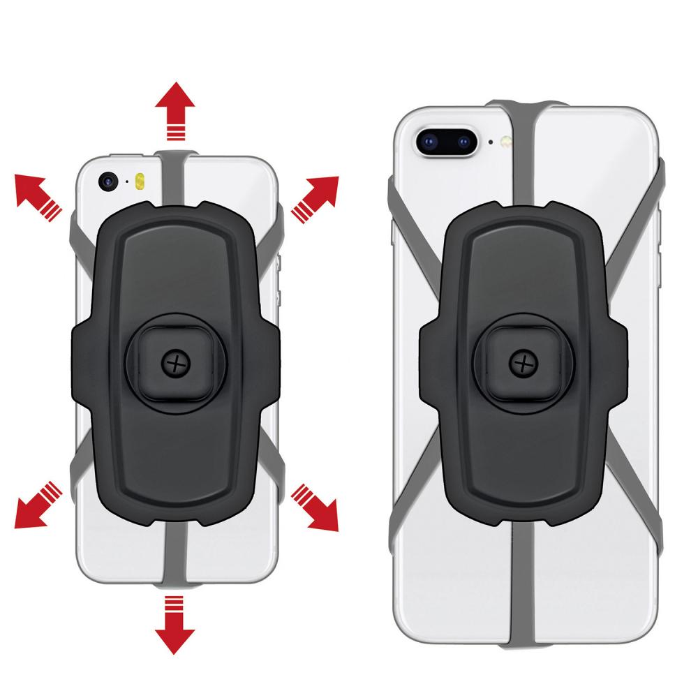 KlickFix PhonePad Quad Mini Smartphonehalterung: flexibles Befestigungssystem für Handys am Fahrrad.