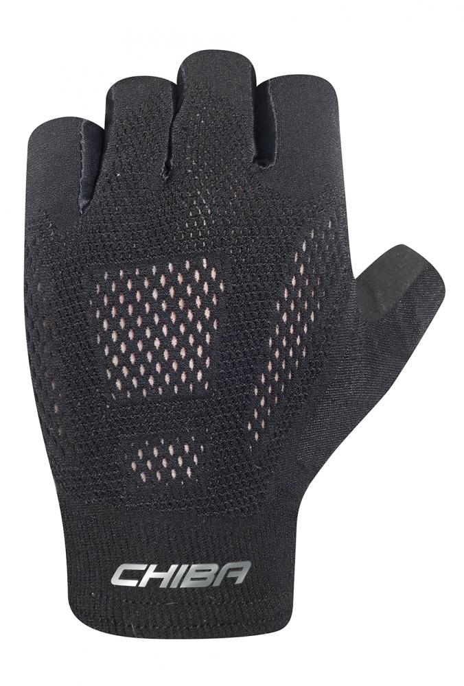 CHIBA Evolution - Radhandschuhe kurz, schwarz, Größe L, atmungsaktiv, leicht