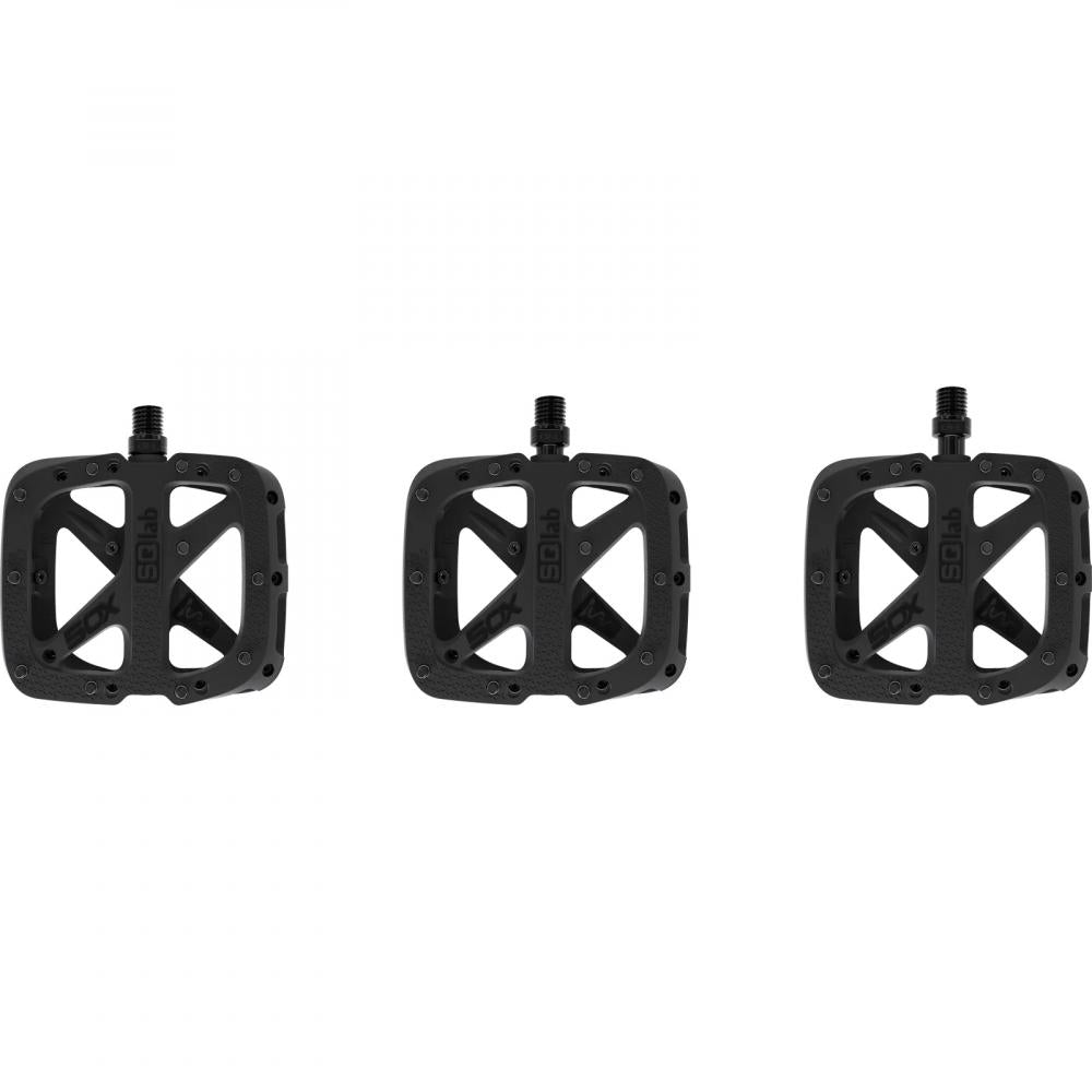 SQlab Pedale 5OX Short Standard schwarz - MTB Plattformpedal mit Traction Pads
