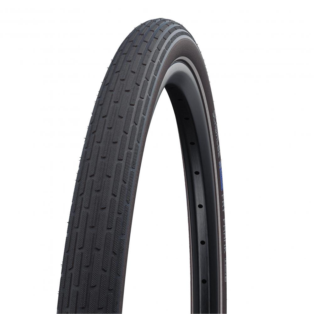 Schwalbe Fat Frank 28x2.00 Reifen 50-622 SBC K-Guard Active Line HS375 Fahrradreifen in Schwarz auf Felge montiert.