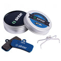 Sinter 003 Shimano D organische E-Bike Scheibenbremsbeläge, blau, im Set mit Dose und Feder.