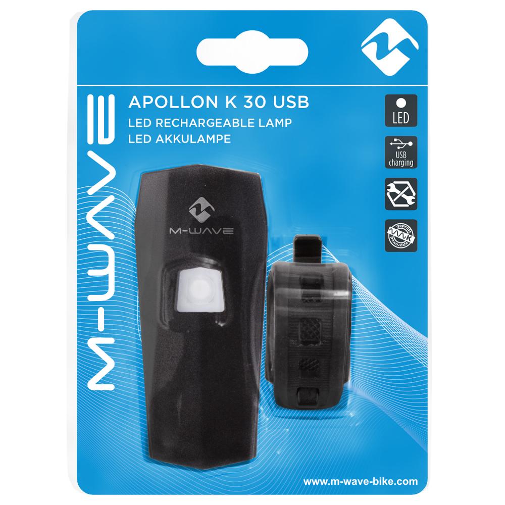 M-WAVE Apollon K 30 USB Akku-Frontlicht