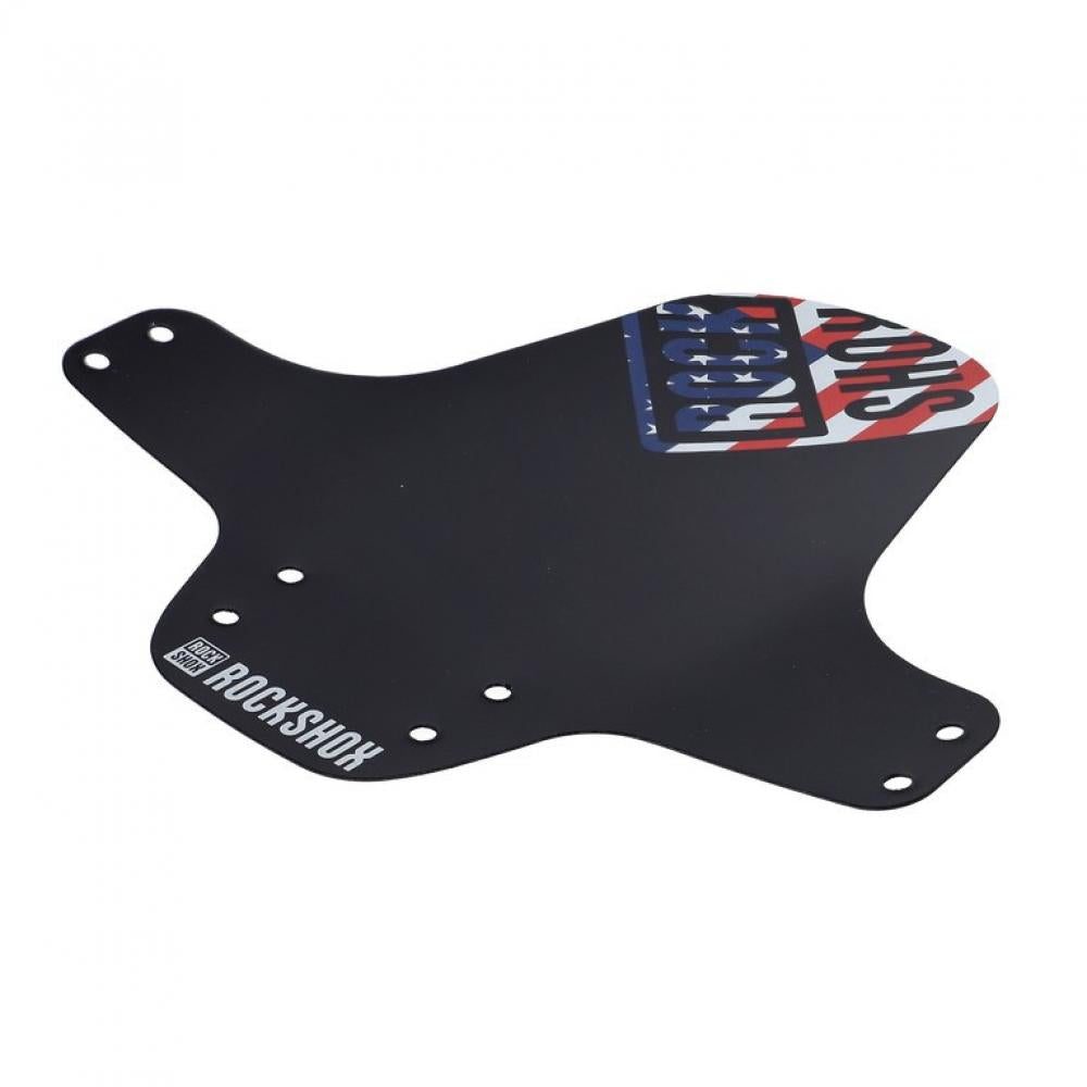 Rockshox MTB Schutzblech universal vorne, schwarz mit USA Flagge Print.