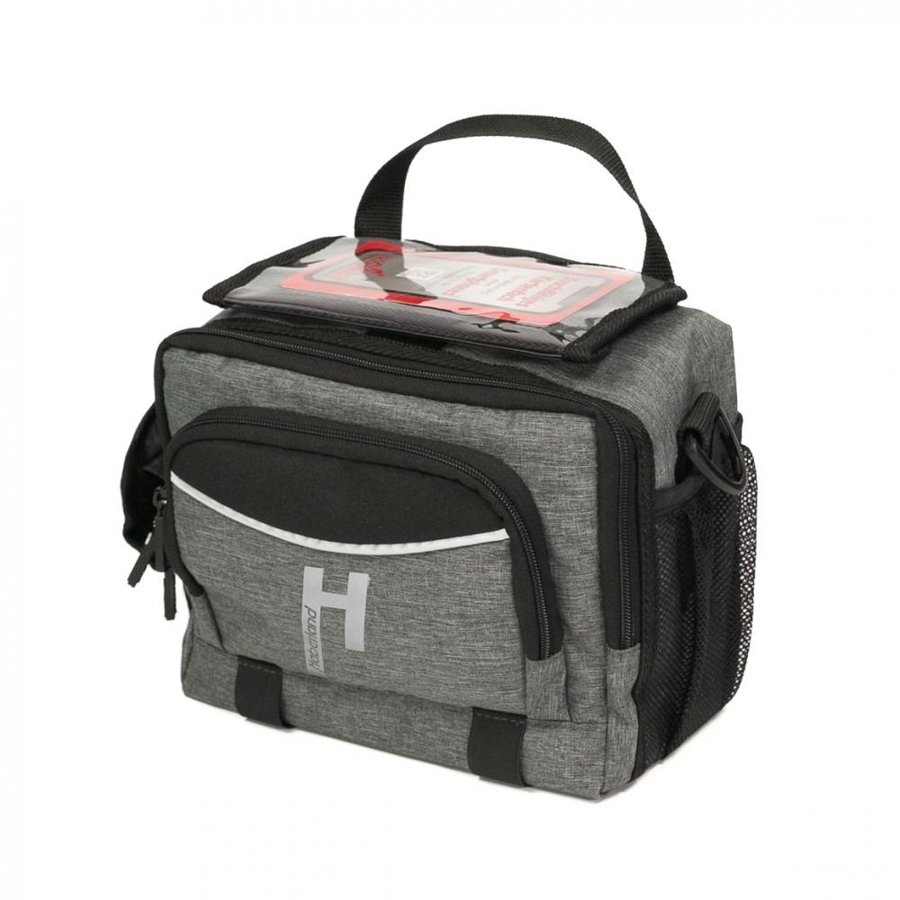 Haberland Lenkertasche 6l Bottle grau - praktische Fahrrad-Lenkerbag mit KLICKfix