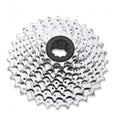 SRAM PG-950 MTB Kassette 11-34 Zähne, silberfarben, mit schwarzem Verschlussring.