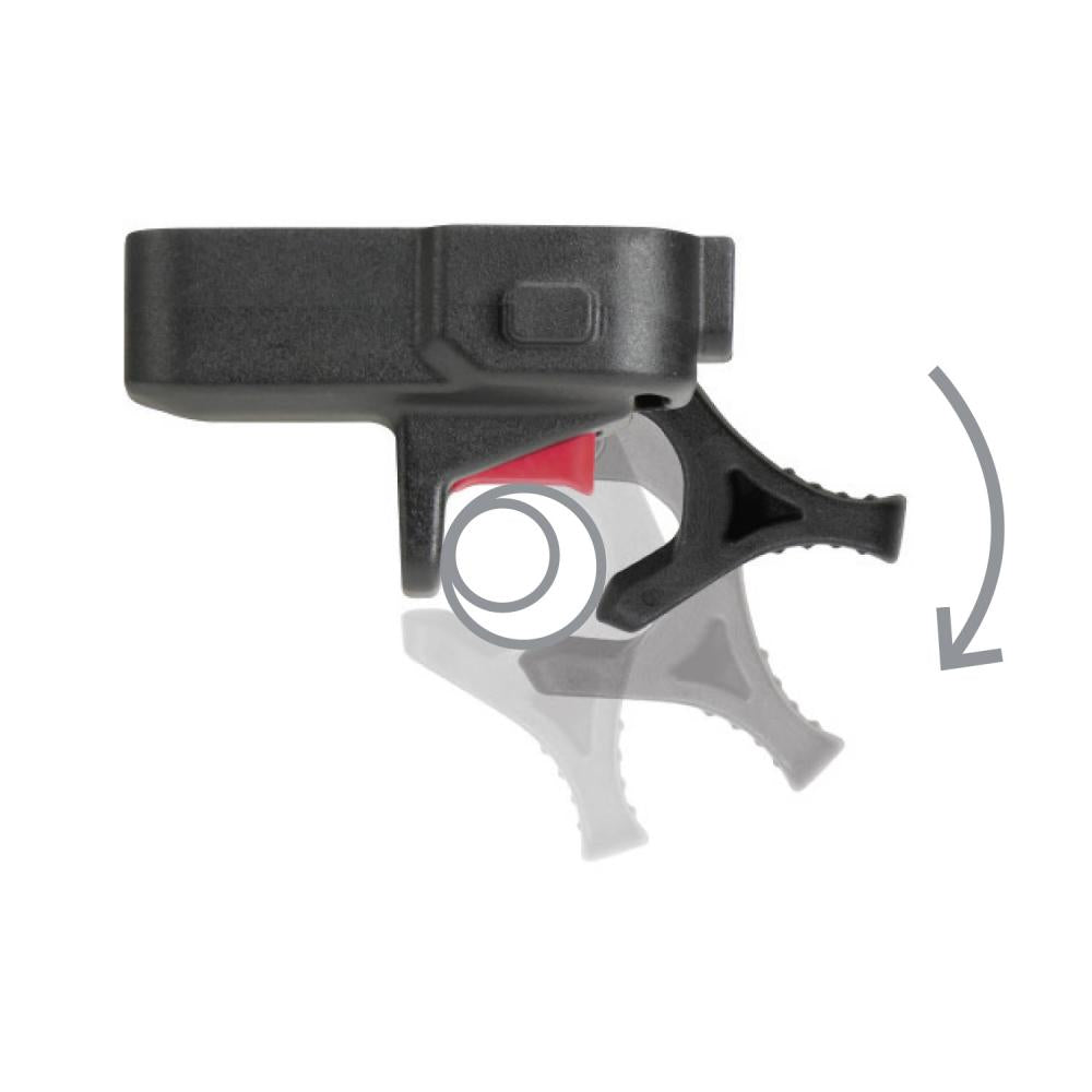KLICKfix Riegel Oversize Ø 1520 mm für UniKlip 2/KorbKlip 2 Paarweise, schwarz, passend für dicke oder unrunde Gepäckträgerstreben, Maße: 2 x 3,5 x 5,5 cm.